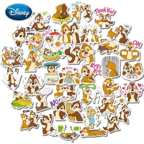 Disney 40pcs chipmunk brothers graffiti stickers non-repetitive stickers childrens cute mobile computer emoticons sticker set