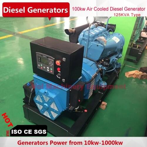100kw diesel generator Air cooled for Africa use 125kva electric Generator with Brushless Alternator