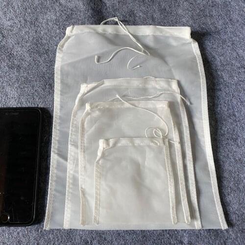 Food Grade Nylon Filter Bag Net 200Mesh Tea Beer Milk Coffee Oil Filtration Strainer Mesh Kitchen Filter Fabric Bags