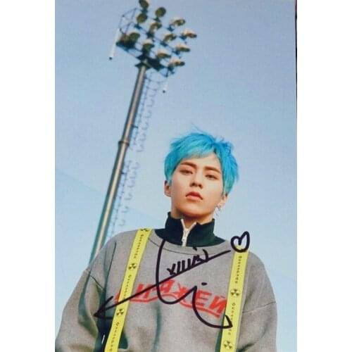Hand signed EXO-CBX XIUMIN autographed Blooming Days photo picture 4*6 collection free shipping K-POP 042018B