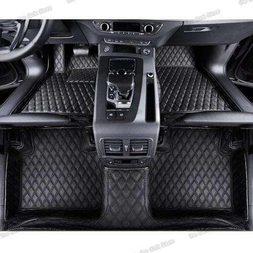 Leather car floor mats for audi q5 2018 2019 2020 2021 2022 auto accessory carpet interior cover sportback 80a FY non-slip