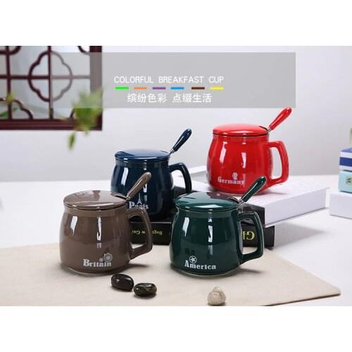 Colorful Ceramic breakfast Personality Milk Juice Mug Drinkware Unique Traveling gift