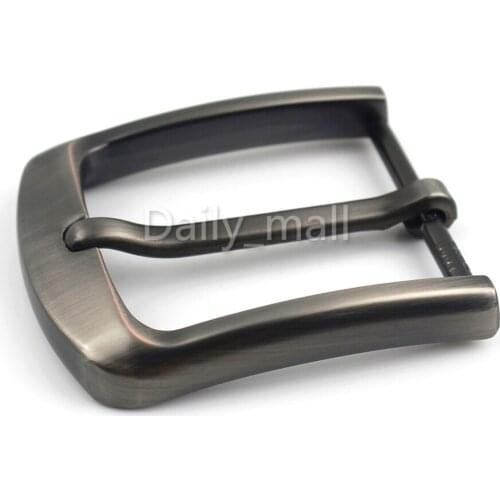 1x 40mm Metal Brushed Belt Buckle Men End Bar Heel bar Single Pin Belt Half Buckle Leather Craft Belt Strapp Webbing 1-9/16"