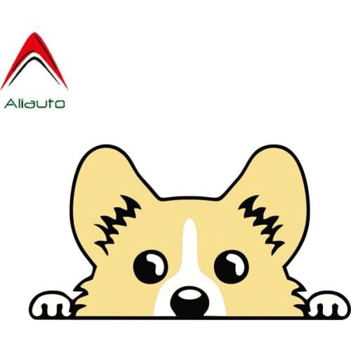 Aliauto Lovely Car Sticker Pembroke Welsh Corgi Decoration Reflective Water Proof PVC Decal for Nissan Suzuki Peugeot,12cm*6cm