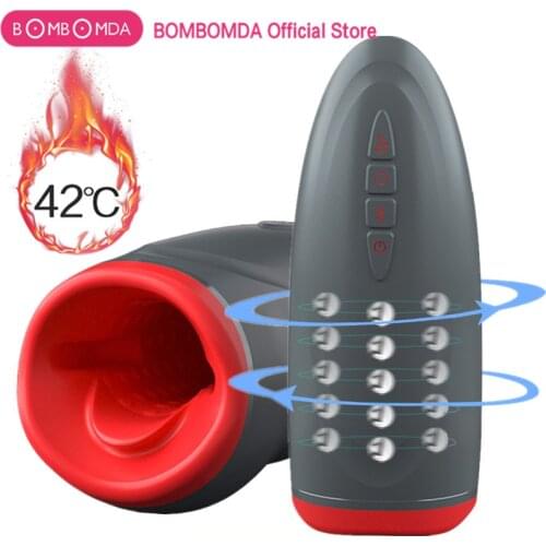 Male Masturbator Vibrator for Men Automatic Rotation Piston Vagina Masturbation Cup Blowjob Penis Training Machine Intimate Toys