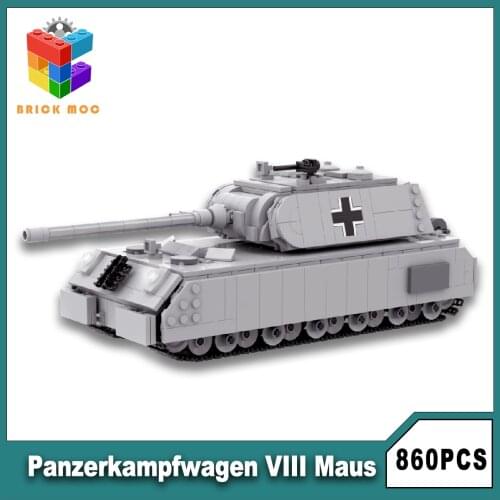 German Maus Building Block Set Military Puzzle Assembly Model Army War Soldie rToys Gifts For Children Kids