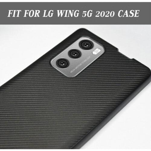 Carbon Fiber Pattern Case Leather Hard Shell Shockproof For LG mobile Wing Case Smartphone Protect phone case Suitable lgwing