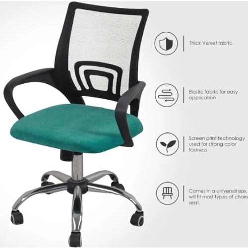 Thick Plush Seat Cover Removable Chair Covers Spandex Anti-dirty Chair Cover for Dining Room Kitchen Office housse de chaise