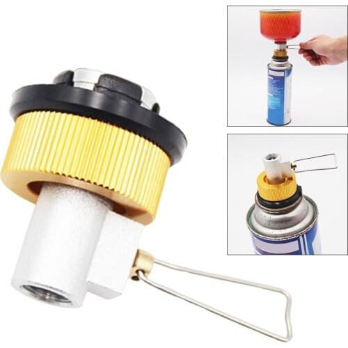 Outdoor Canister Gas Refill Adapter Convertor Fill in Coupler Regulator