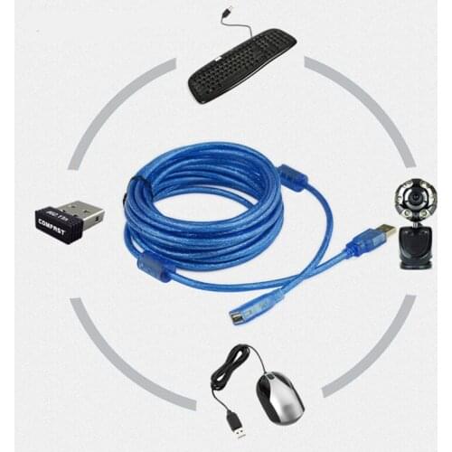 High quality 10M USB Extension Cable USB 2.0 Extend Cable Repeater Extender Wire Printer Cable Male to Female