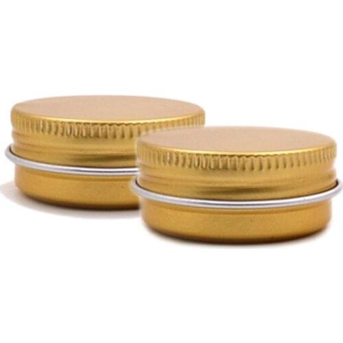 WincoPack 15ML Capacity Tins Cosmetic Container Empty Cream Jar Aluminum Jars 40x17mm