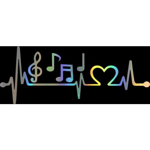 PLAY COOL Music Notes Heart Funny Car Sticker Automobiles Motorcycles Exterior Accessories Vinyl Decals for Bmw Audi Ford Honda