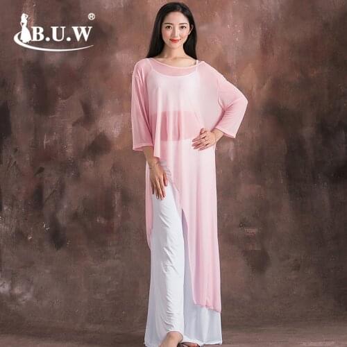 BUW Girls belly dance stage clothes set Women belly dancing clothes top+slip+pants 3pcs belly dance suits 8552