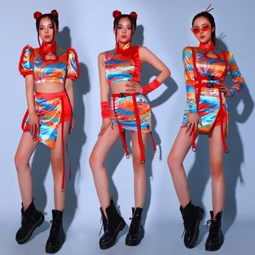 2021 Bar Ds Performance Clothes New Chinese Style Retro Jazz Dance Costumes Pole Dance Clothing For Women Stage Costume DN8062