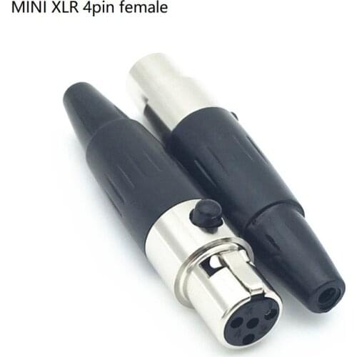 10pcs/lot Good Quality Mini XLR 4Pin Male And Female Plug Small XLR Cannon Audio Microphone Connector