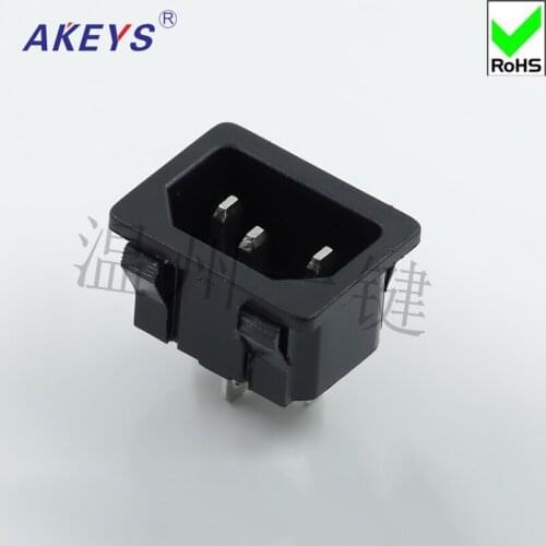 10 PCS AC pin socket/card embedded/kettle socket/AC power socket 15A250V/tripod AC05