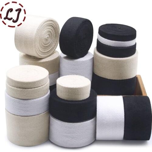 5yd/lot black white plain twill chevron cotton binding ribbon webbing tape trimming for packing garment accessories handmade DIY