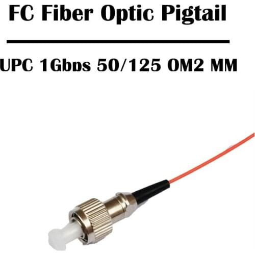 50Pcs/lot 0.5/1/1.5/2 Meters FC/UPC 50/125 OM2 MM Multimode 0.9mm Fiber Optic Pigtail For FTTH Project Optic Cable
