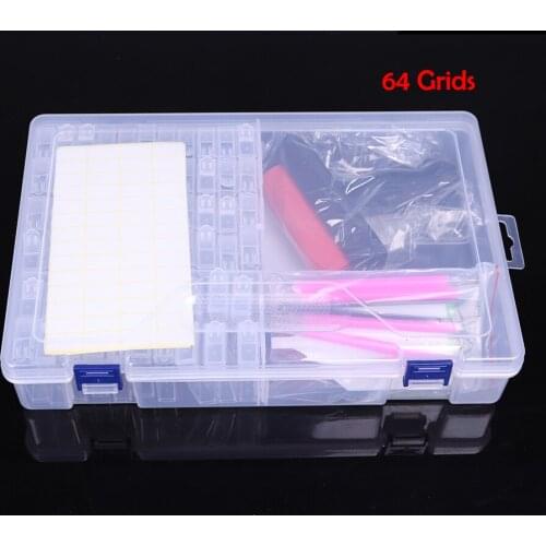 5D Diamond Embroidery Box Accessories 64 Grids Home Storage DIY Diamond Painting Tool roller New Arrival Cute Diamond Drill box