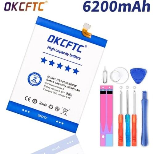 OKCFTC 6200mAh HB396693ECW Battery for Huawei Mate 8 NXT-AL10 NXT-TL00 NXT-CL00 NXT-DL00 mate8 NXT-L09 NXT-L29