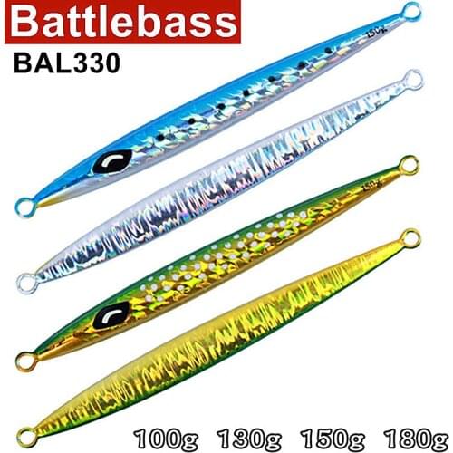 BATTLEBASS 1Pcs 130g/150g/180g Lead Jig Fishing Lures Quickly Sinking Luminous Belly Japan Artificial Bait Carp Fishing Tackle
