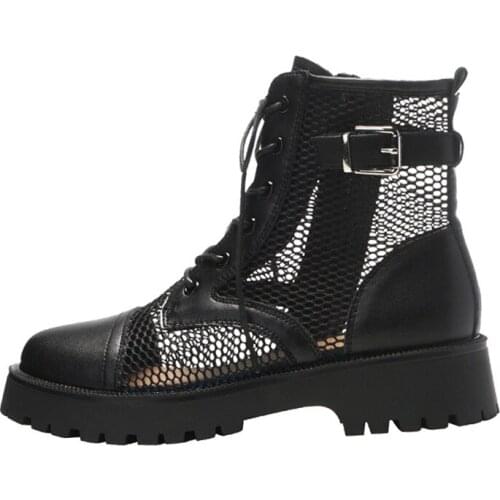 Martin Boots Womens Shoes Ankle Boots for Women Shoes Woman Summer 2021 Platform Woman Fashion Chunky Heels Woman Booties Solid