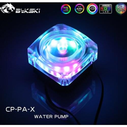 Bykski CP-PA-X,Mute RGB PWM DDC PC Water Cooling Pumps,Flow 300L/H,Lift 3 Meter,Max 3800RPM