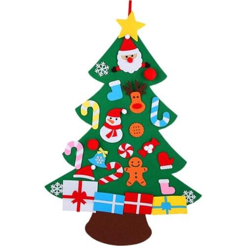 DIY Felt Christmas Tree Ornaments Christmas Door Wall Hanging Decoration