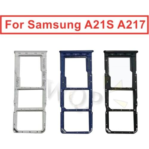 For Samsung Galaxy A21s A217 Sim Card Tray Holder SIM Card Micro SD Card Slot Adapter Replacement Repair Spare Parts