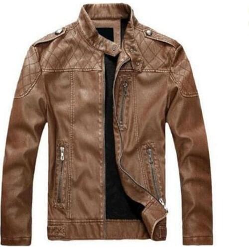 Men's Faux Leather Jackets Harbour City Vans China