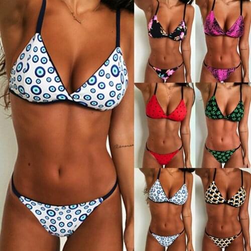 Hirigin Flower Bikinis Set Combinatorial Set Sexy Women Swimwear Push Up Padded Neon Bandage Swimsuits Hot Selling Bathing Suit