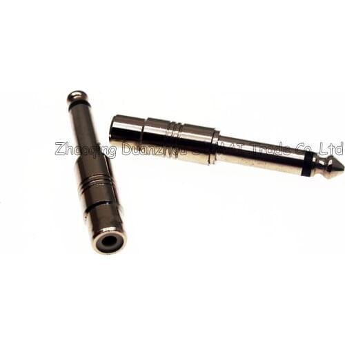 Good 6.35mm male plug to RCA female socket mono audio plug adapter, RCA jack to 6.5mm Plug Adapter