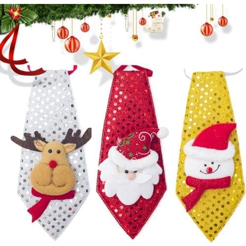 Creative Christmas Bow Tie Christmas Tie New Year Tie Party Accessories Decoration Children Gift Adjustable Bow Tie