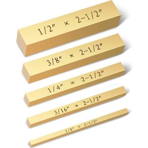 Brass Setup Blocks Height Gauge Set - 5 Table Saw Accessories for Woodworkers -Bars Include Laser-Engraved Size Markings