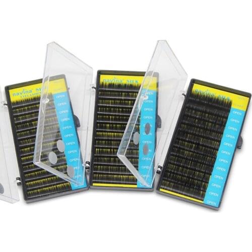 1 Tray Navina Pro 0.10C Curl (8/10/12MM) Natural False Eyelashes Extension Makeup Tool Soft Fake Eye Lashes for Eye Beauty