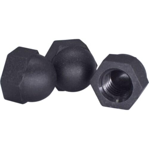 Nylon Plastic Cap Nut Acorn Nut Dome Head Hex Nuts Black For M3 M4 M5 M6 M8 M10 M12