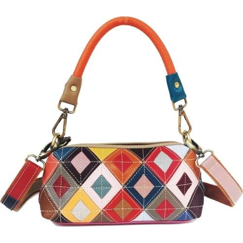 Newest Luxury Vintage Style Cowhide Mini Hobo Shoulder Bag Genuine Leather Womens Small Purse Handbag Crossbody Messenger Bag