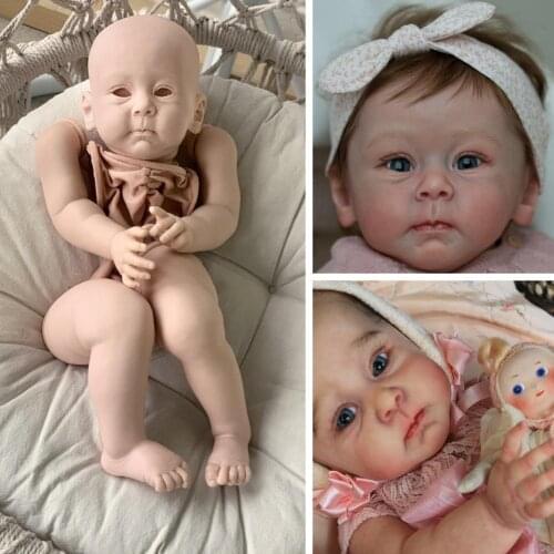 NPK 23Inch Big Size Toddler Baby Popular Huxley Vinyl Doll Kit Unfinished Doll Parts
