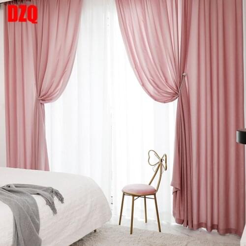Solid Color Semi Crushed Pink Sheer Curtains for Bedroom Girls Living Room Voile Tulle Curtains Window Treatments Party Drapes