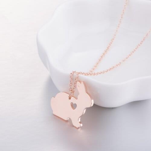Daisies Rabbit Necklaces Animal Pendants Basket Pet Bunny Charm Fashion Jewelry For Women Easter Gifts