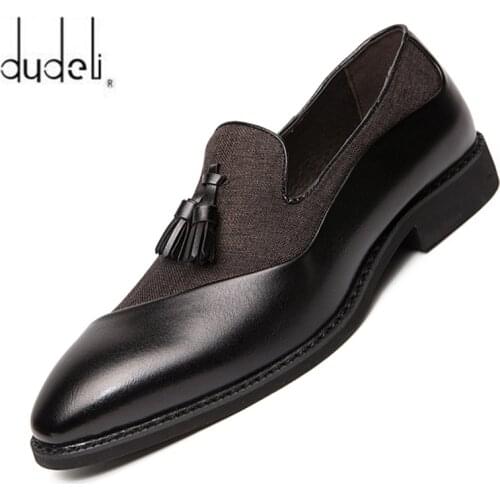 Semi-Formal Hemp PU Leather Mens Suit Shoes Glamorous Blue Tassel Italian Graceful Man Dress Shoes Big Size 46 47 48