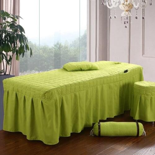 Beauty Salon bed sheet Brief Beauty Bed Skirt Bedspread with Hole Body Massage Bed Cover