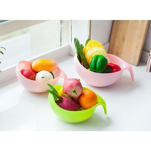 Durable Rice Washing Filter Strainer Kitchen Tool Peas Sieve Basket Colanders Cleaning Gadget XH8Z