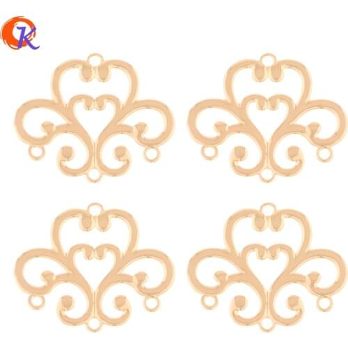 Cordial Design 50Pcs 22*27MM Jewelry Accessories/Hand Made/Copper Material/Flower Shape/Earring Findings/DIY Making/Connectors