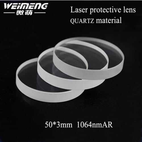 Weimeng brand 50*3mm JGS1 quartz circular shape Laser Protective Window Lens For Fiber Laser Cutting /Welding/Marking Machine