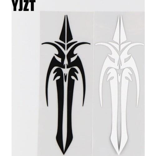 YJZT 5.8CM*17.1CM Sword Creative Pattern Design Car Sticker Vinyl Decal Decoration 1A-0256