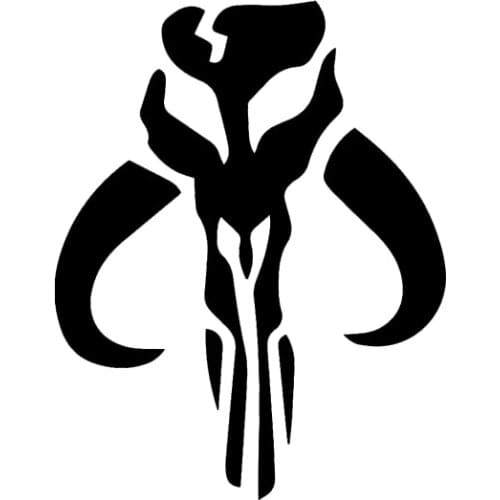 Funny Fashion Mandalorian Skull Boba Fett Car Sticker Auto Motorcycles Helmet Laptop Accessories Reflective PVC Decals