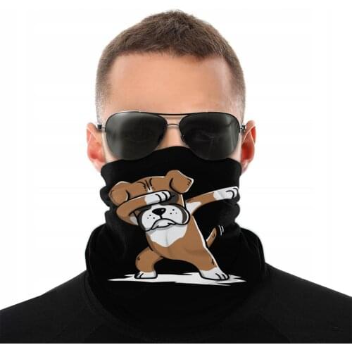 Dabbing Boxer Funny Scarves Neck Face Mask Unisex Halloween Neck Warmer Seamless Bandanas Windproof Headband Biking Hiking