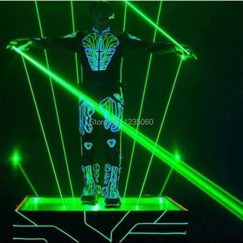 Green color Mini Dual Direction Green Laser Sword For Laser Man Show 532nm 100mW Double-Headed Wide Beam Laser Party Supplies