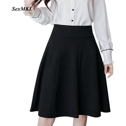 High Waist Black Pleated Skirts Womens 2021 Fashion Casual A Line Korean Office Skirt Summer Elegant Sexy Slim Midi Lolita Skirt